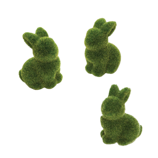 Moss-like Easter Bunny Figures