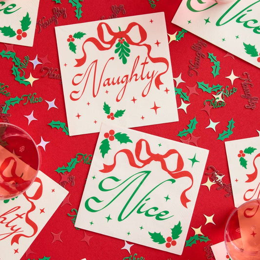 Naughty & Nice Cocktail Napkins