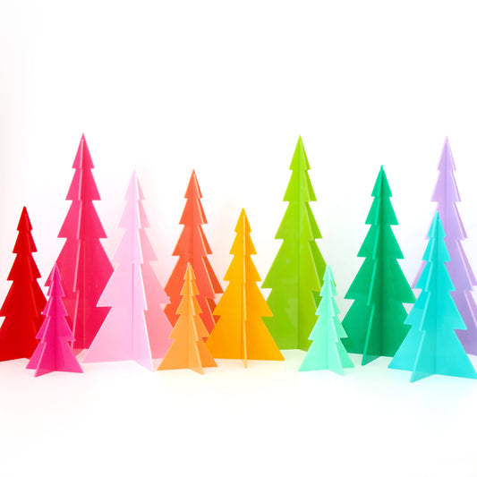 Pink Acrylic Christmas Trees