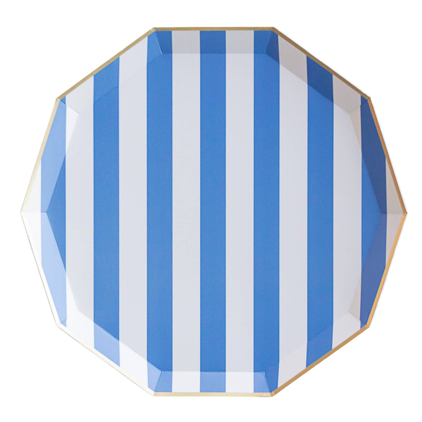 Blue Cabana Stripe Plates