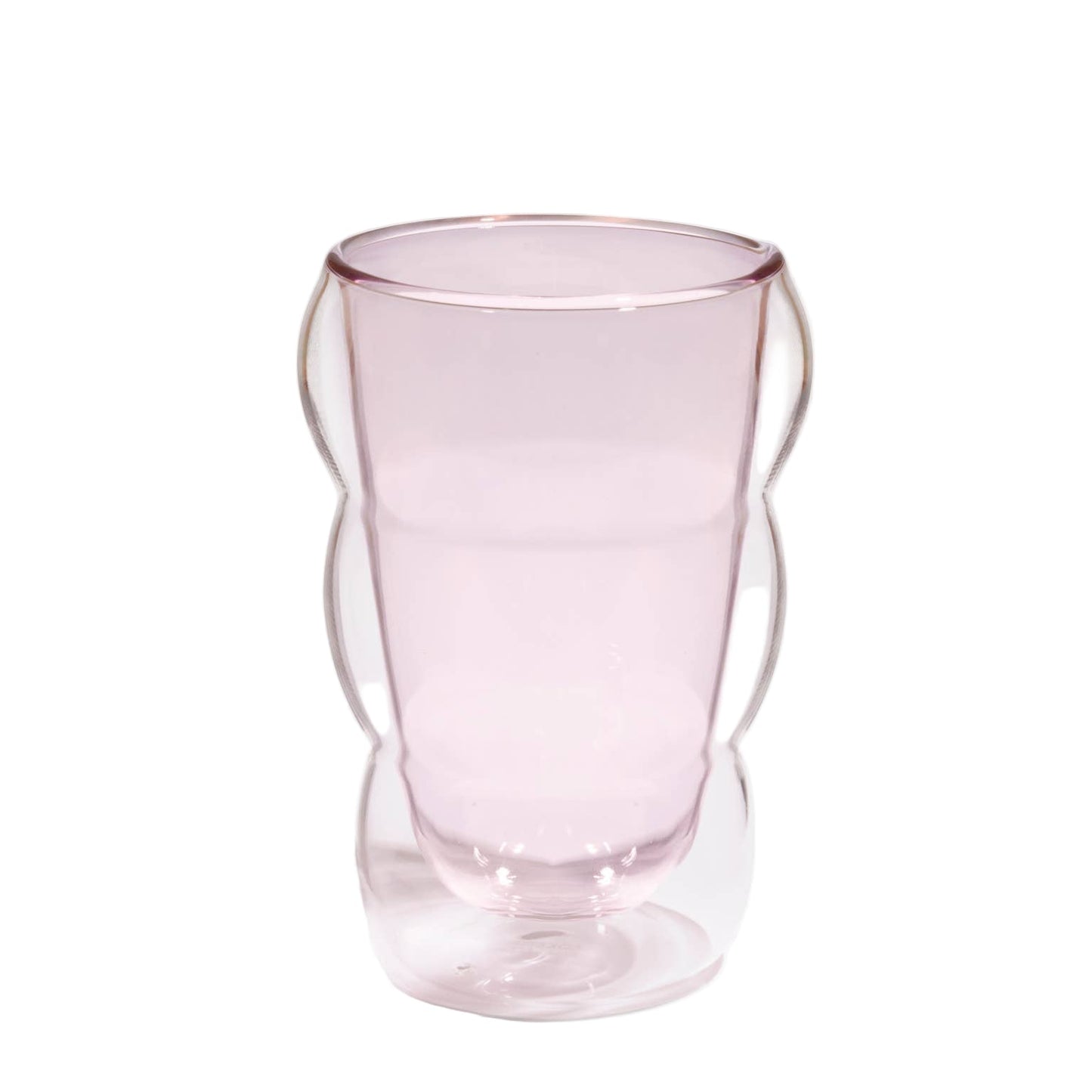 Pink Double Wall Wavy Cup