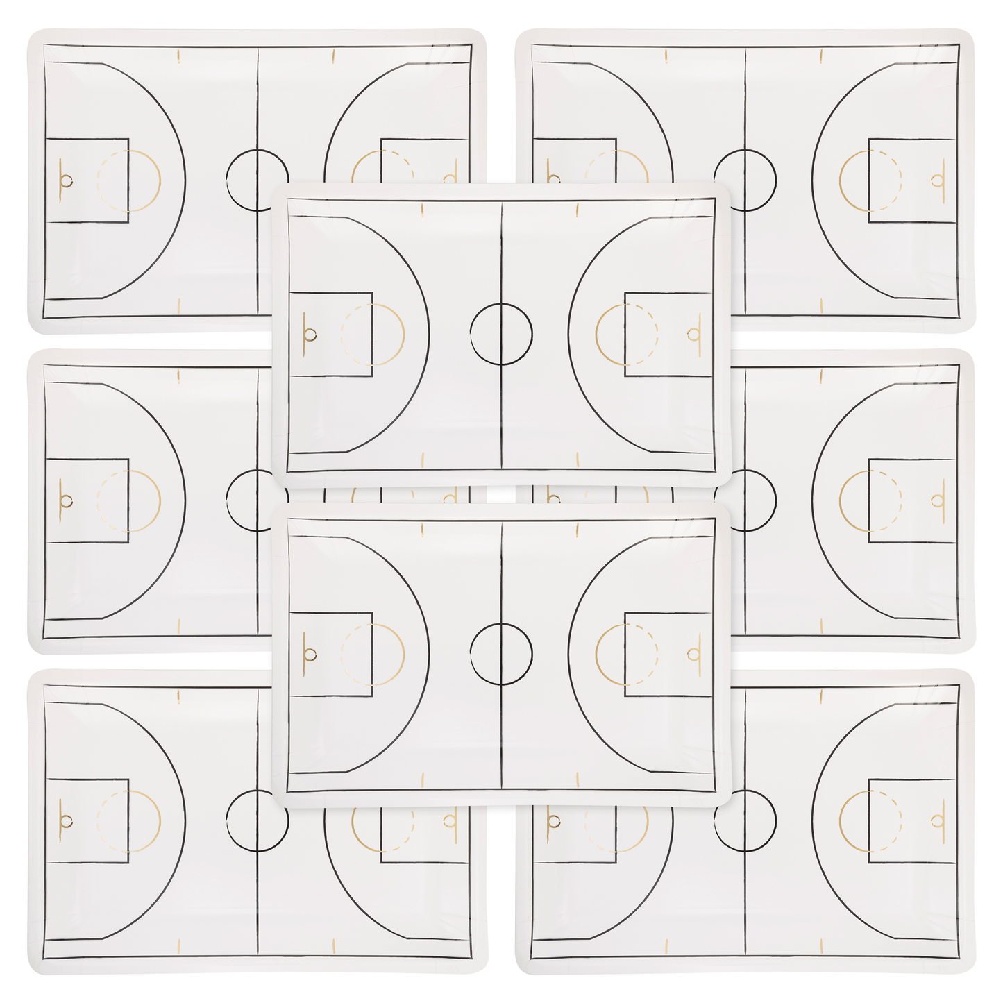 Basketball Court Paper Plate