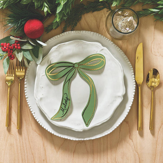 Green Bow Place Cards