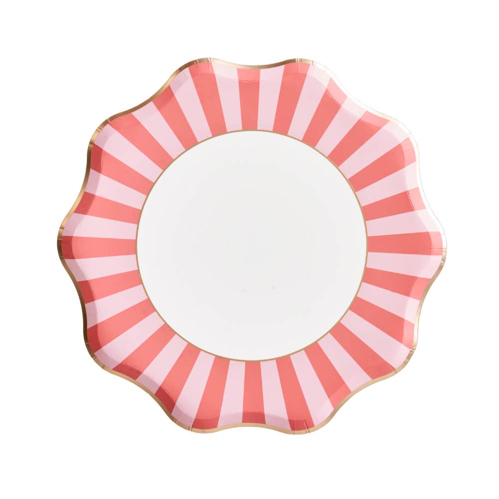 Pink & Green Paper Dinner Plates