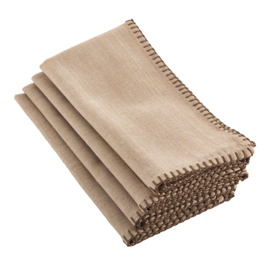 Natural Whip Stitched Napkin