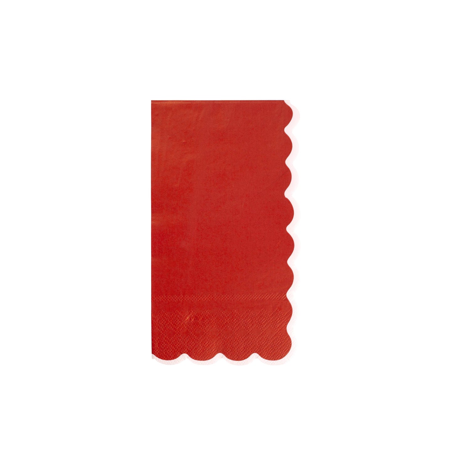 Red Scallop Guest Napkins