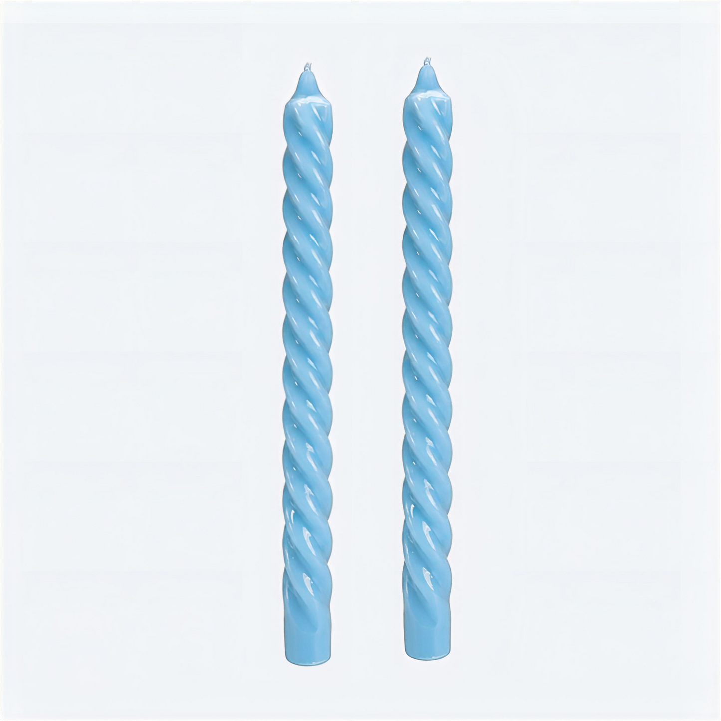 Cornflower Coiled Candle Pair