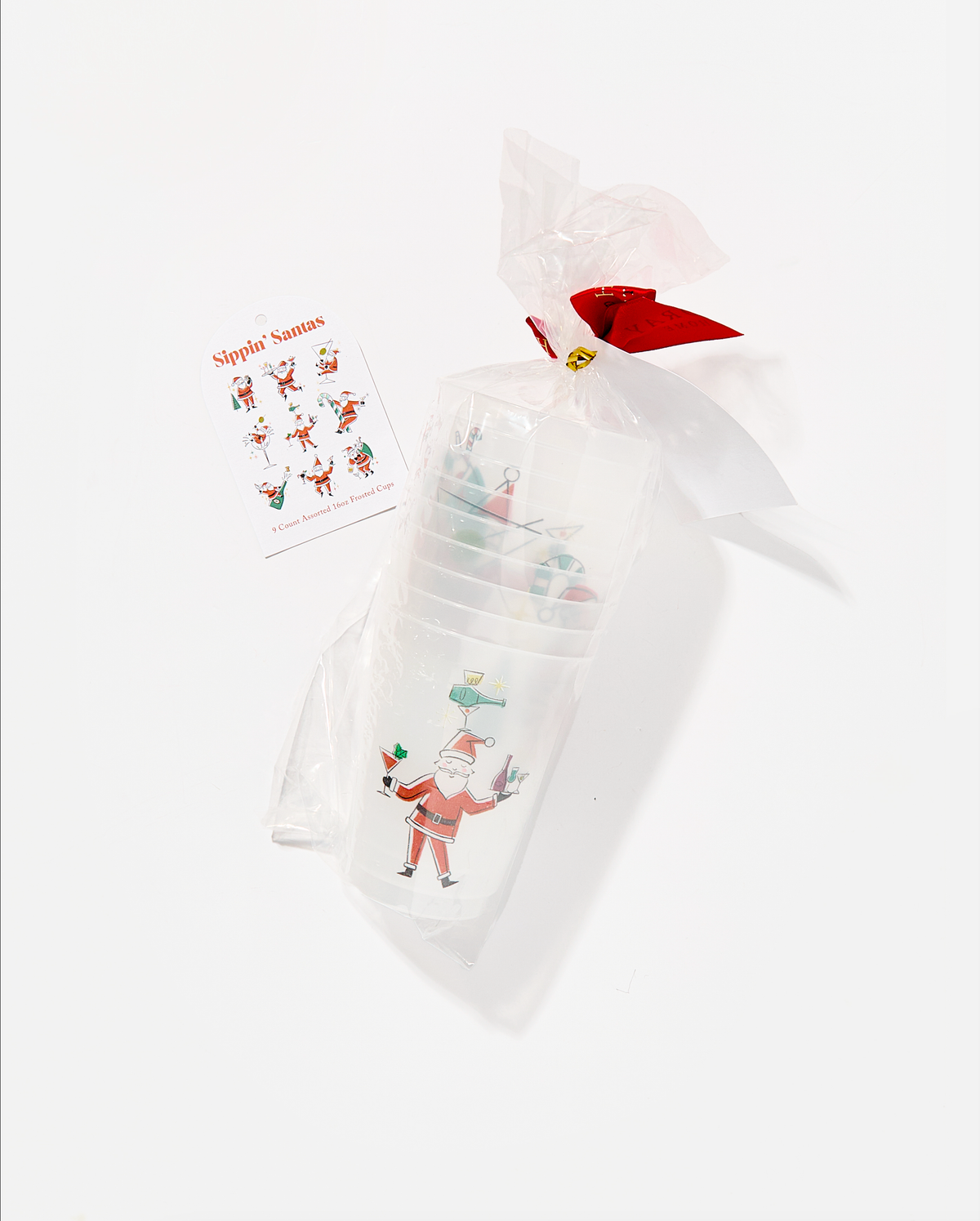 Sippin' Santas Frosted Cups - Set of 9