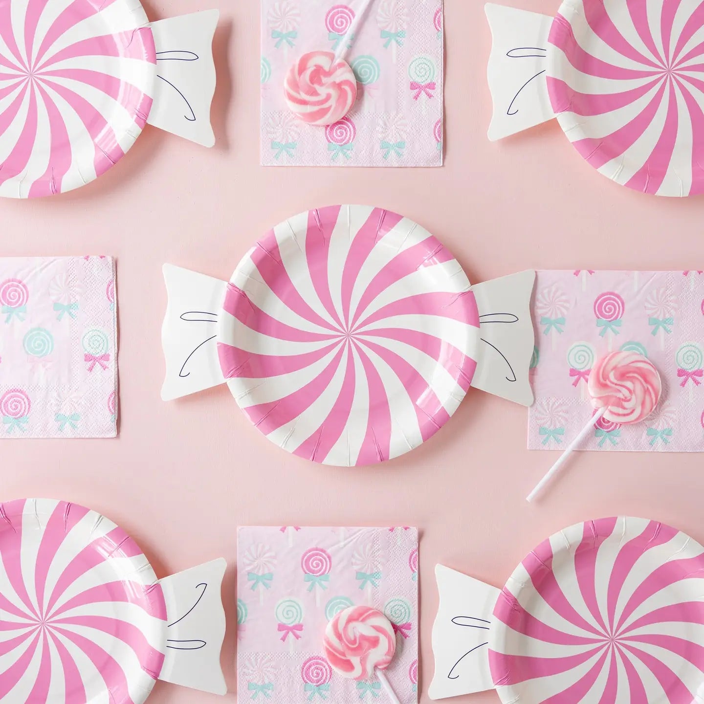 Candy Swirl Paper Dessert Plate