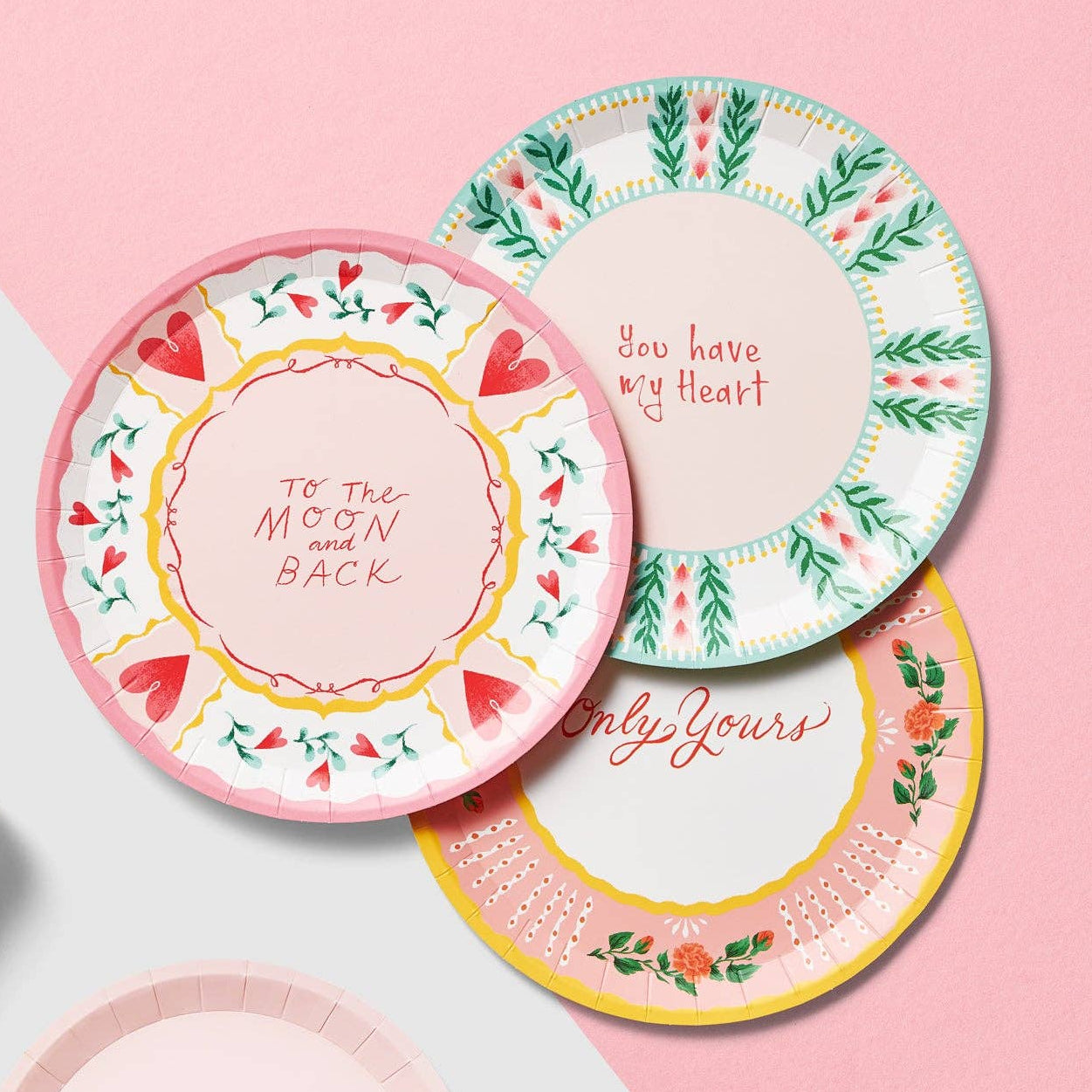 Love Sayings Paper Dinner Plates