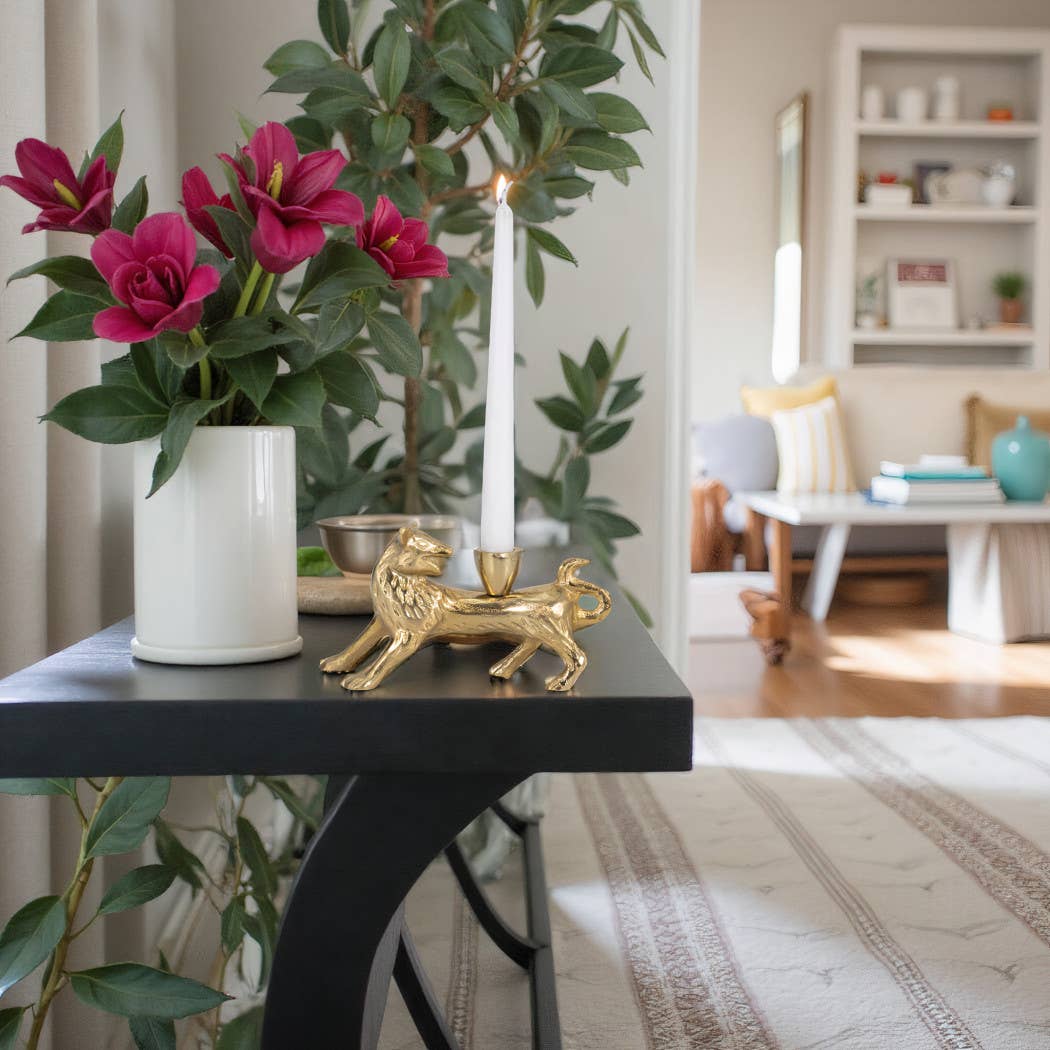 Gold Fox Candleholder