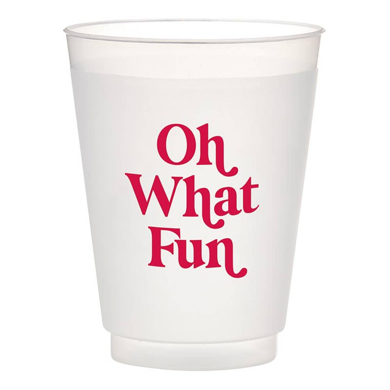 Oh What Fun Frosted Cups - Set of 8