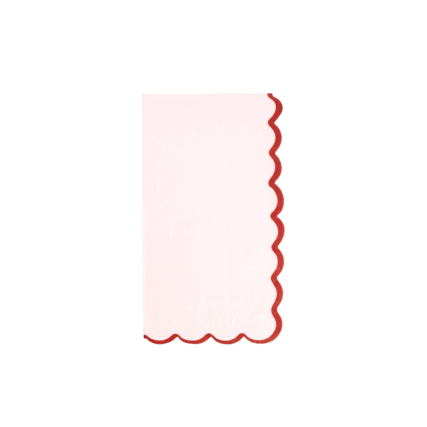 Red Scallop Guest Napkins