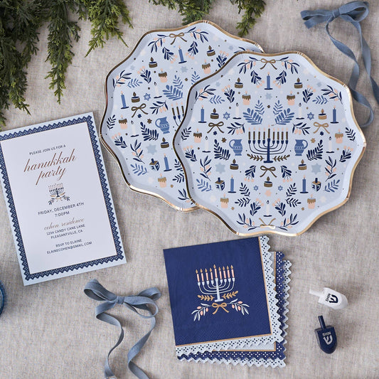 Hanukkah Menorah Cocktail Napkins