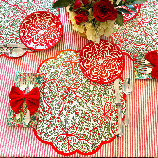 Holiday Bow Paper Placemats