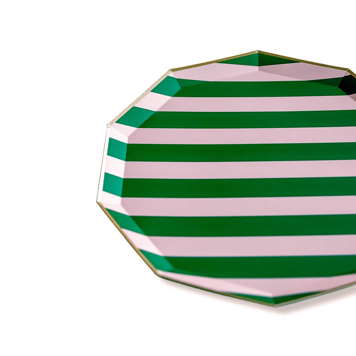 Pink & Green Paper Dinner Plates