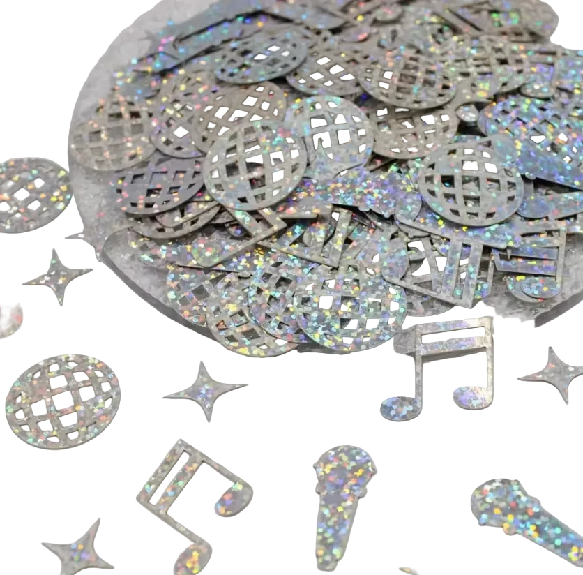 disco ball music note confetti table scatter