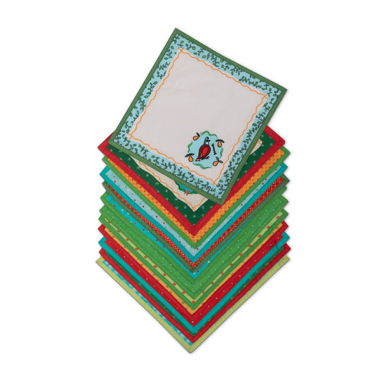 12 Days of Christmas Cloth Cocktail Napkin