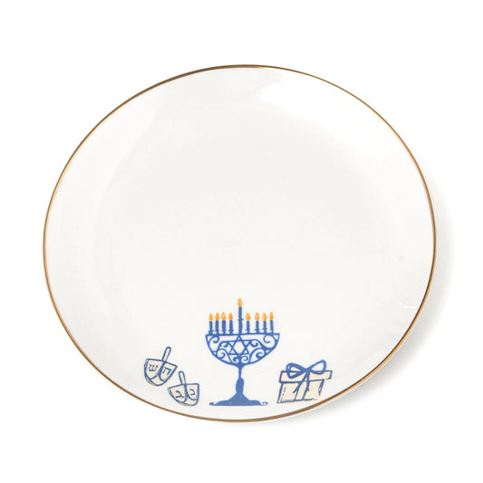 Hanukkah Appetizer Plates - Set of 4