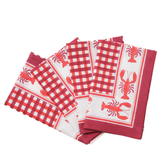 Handprinted Lobster Napkin