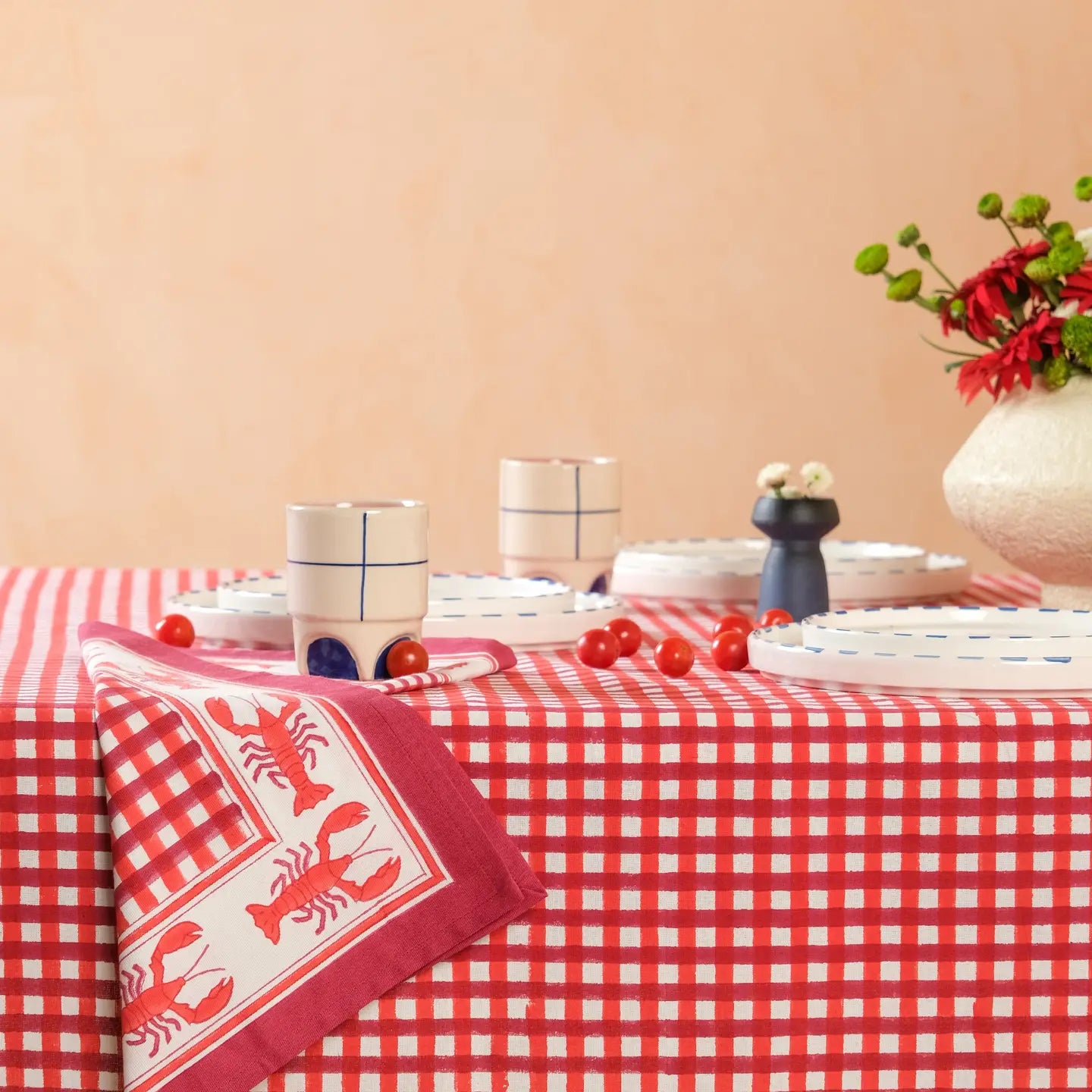 Handprinted Lobster Napkin