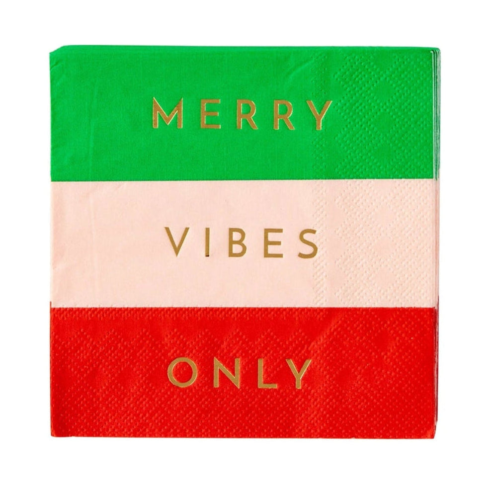 Merry Vibes Only Cocktail Napkins