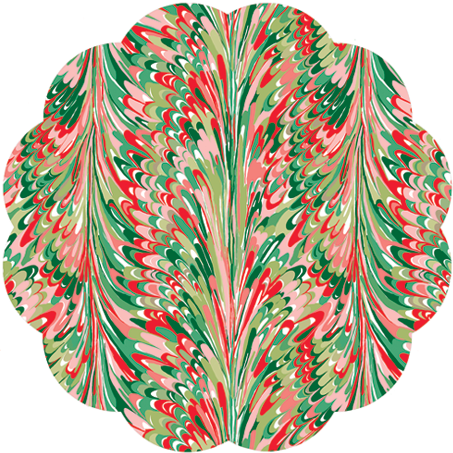 Christmas Marble Paper Placemats