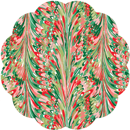 Christmas Marble Paper Placemats