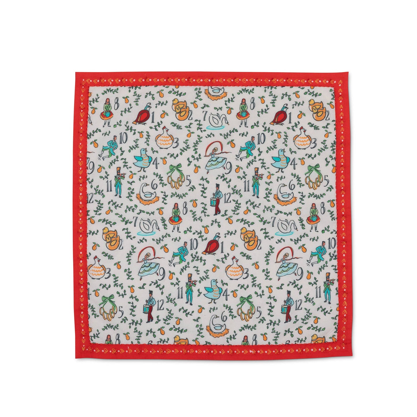 12 Days of Christmas Cloth Napkin