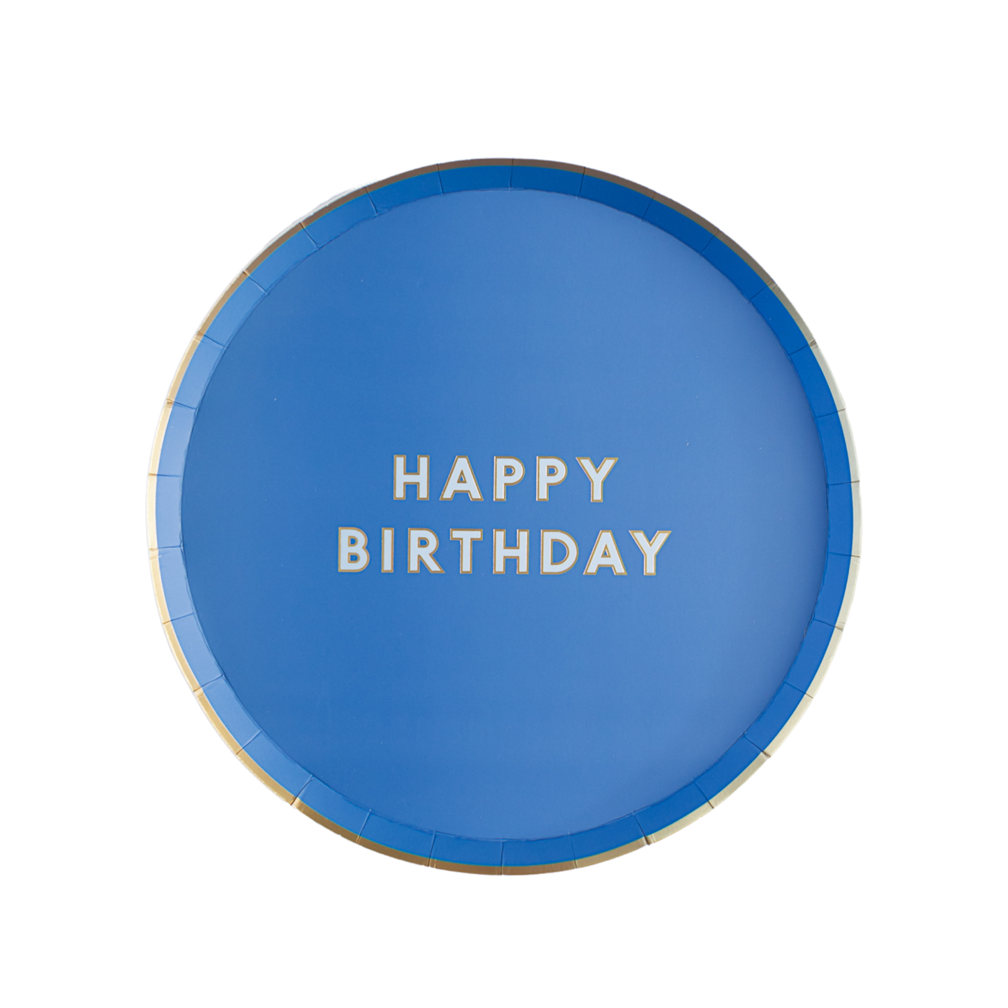 Blue Happy Birthday Dessert Plates