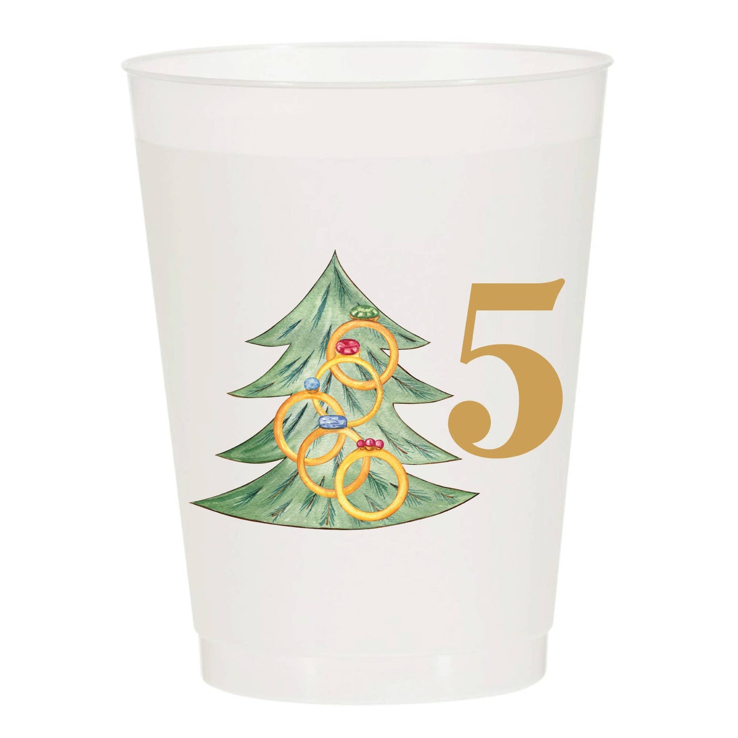 12 Days of Christmas Frosted Cups - Set of 12
