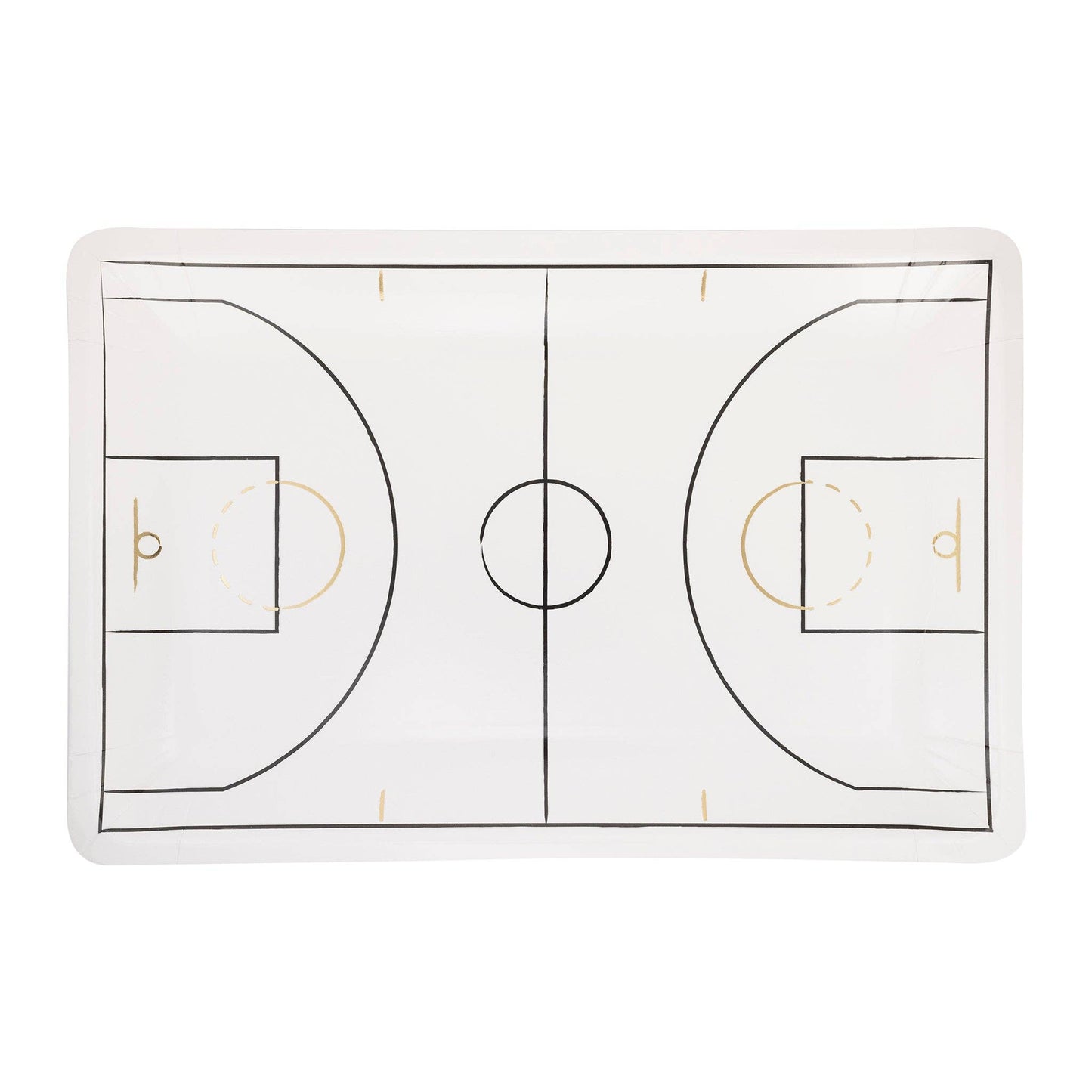 Basketball Court Paper Plate