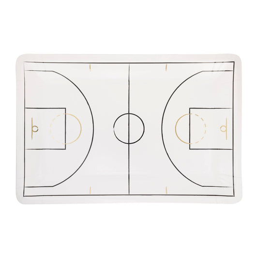 Basketball Court Paper Plate