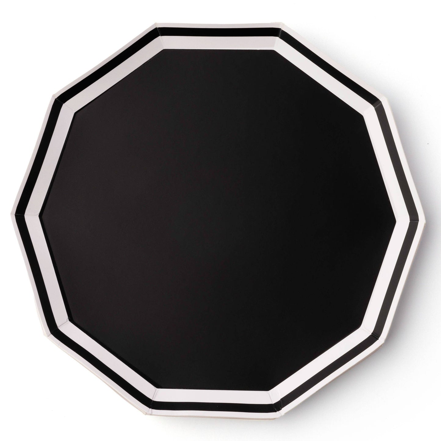 Black & White Paper Dinner Plates