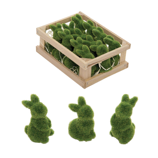Moss-like Easter Bunny Figures