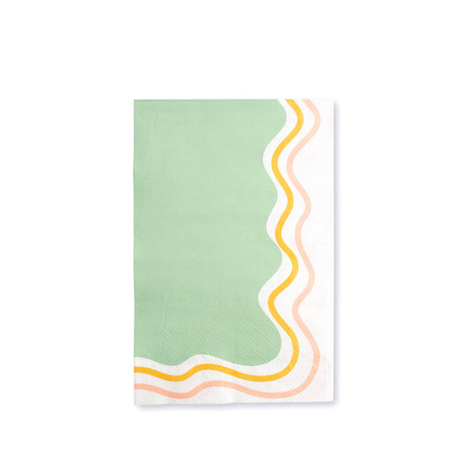 Mint Waves Paper Dinner Napkins