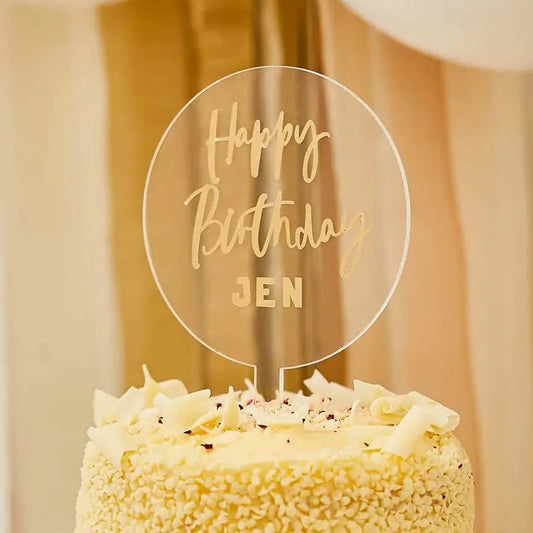 Personalized Acrylic Cake Topper