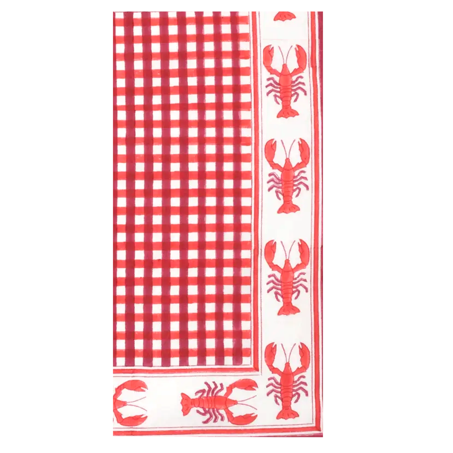 Lobster Checked Paper Dinner Napkins