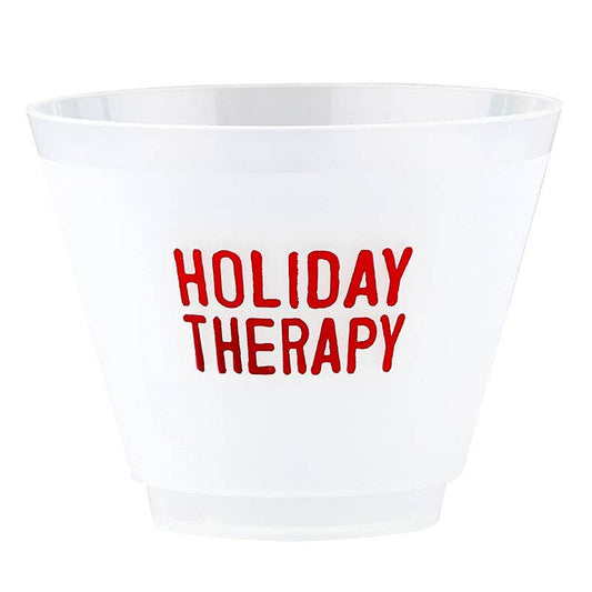 Holiday Therapy Frosted Cups - Set of 8
