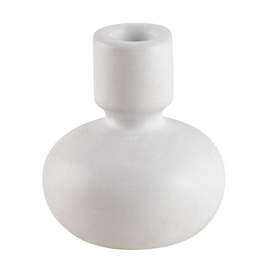 White Round Candle Holder