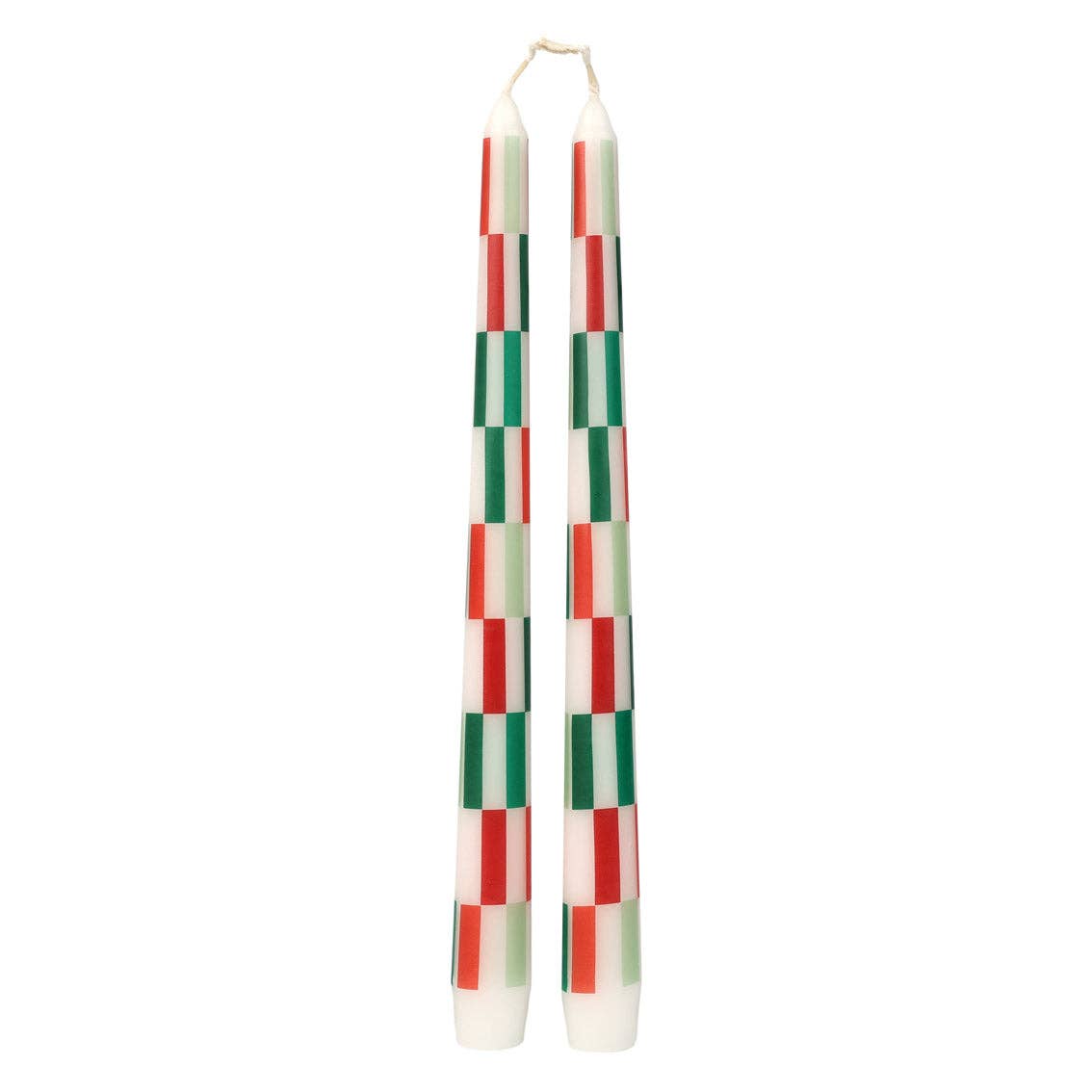 Red & Green Candles - Set of 2