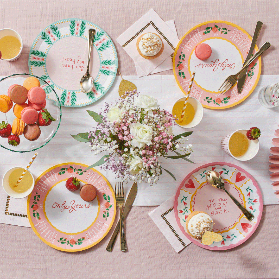 Love Sayings Paper Dinner Plates