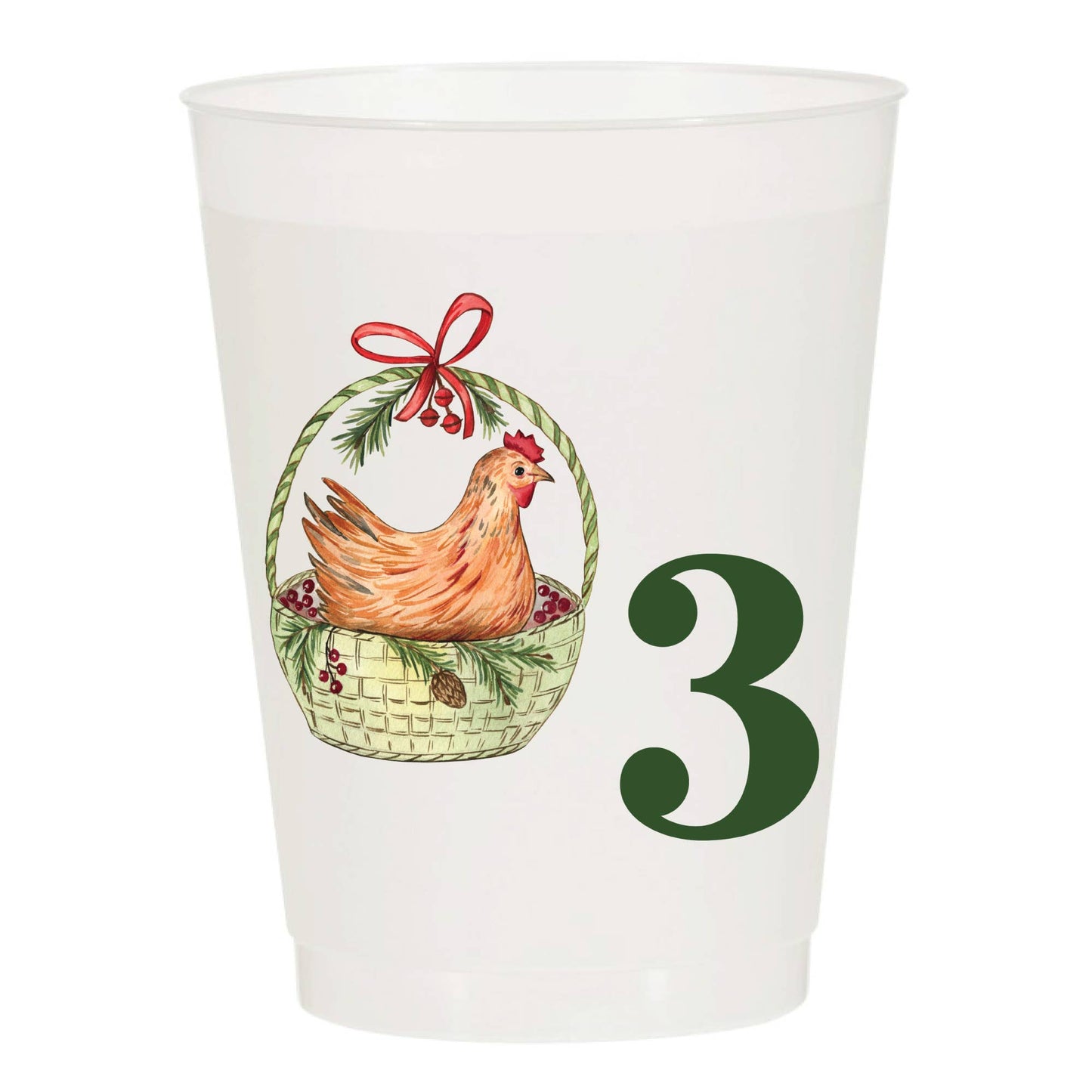 12 Days of Christmas Frosted Cups - Set of 12