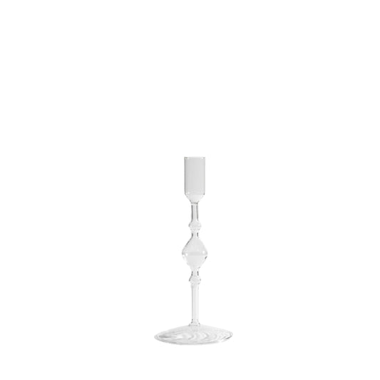 Clear Glass Candlestick Holder