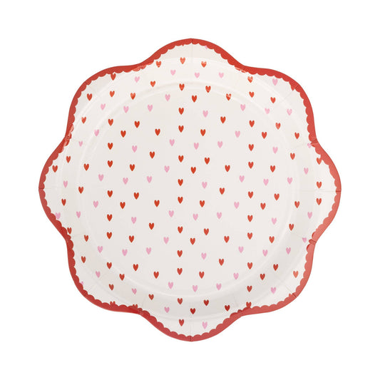Tiny Hearts Paper Dessert Plate