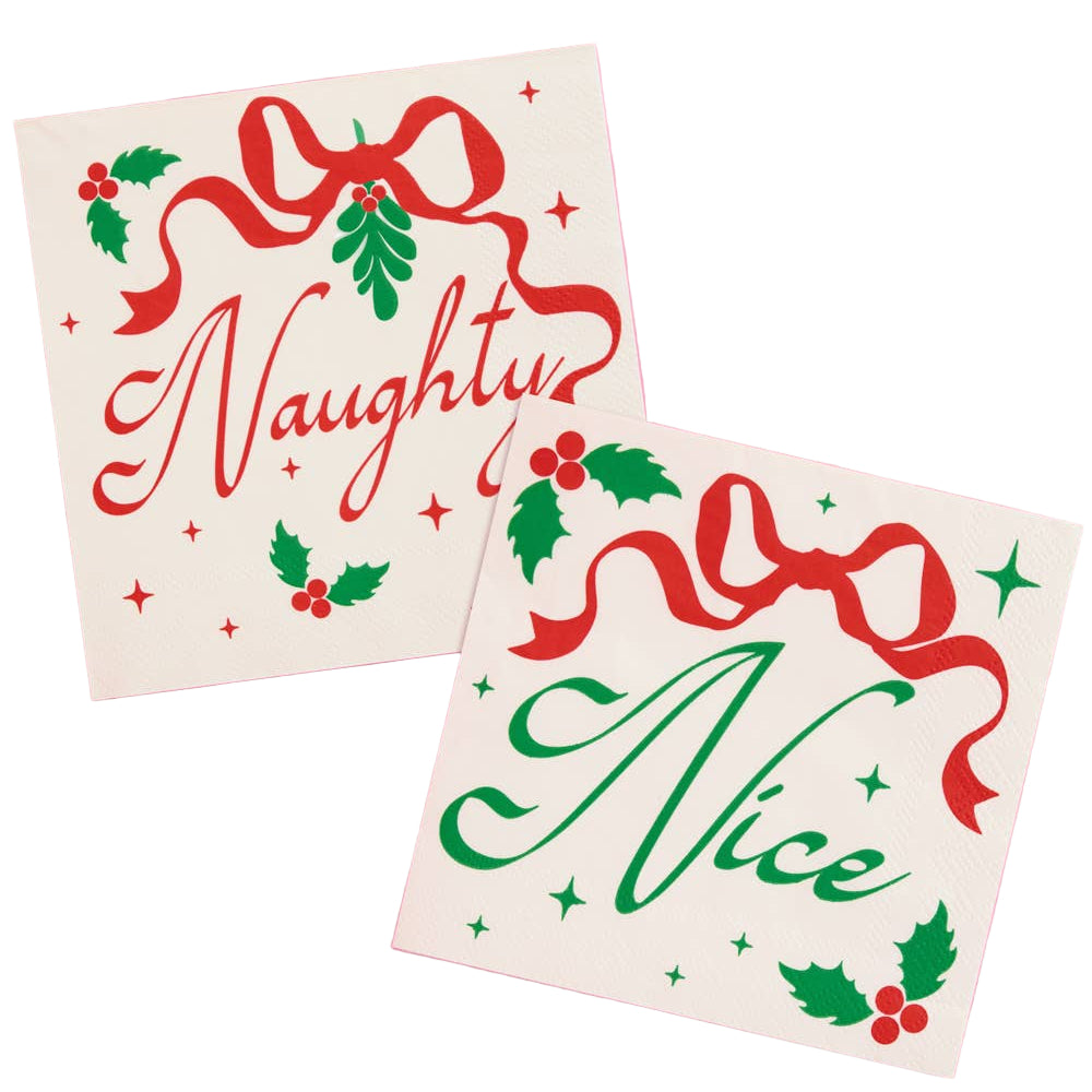 Naughty & Nice Cocktail Napkins
