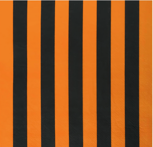 black and oraangr paper napkin 