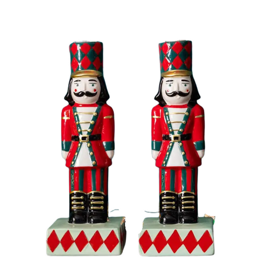 Pair of Nutcracker Candle Holders