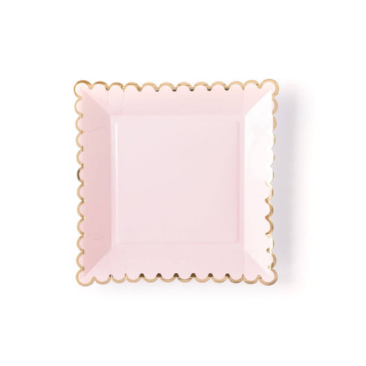 Pink Scalloped Plates