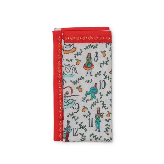 12 Days of Christmas Cloth Napkin